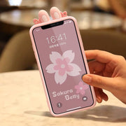 Custodia silicone Cherry Blossoms per iPhone X/XS