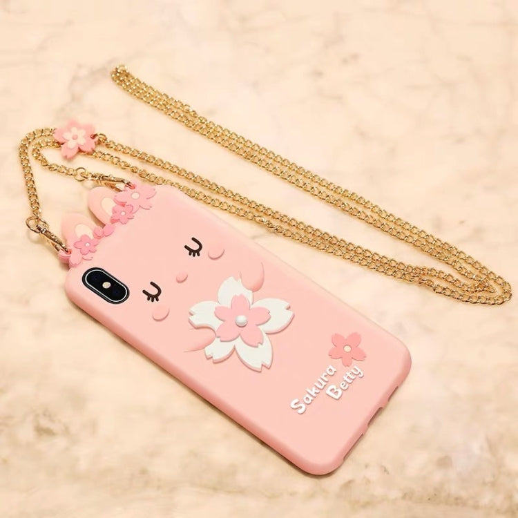 Custodia silicone Cherry Blossoms per iPhone X e XS