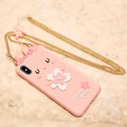 Custodia silicone Cherry Blossoms per iPhone X/XS