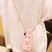 Custodia silicone Cherry Blossoms per iPhone X/XS
