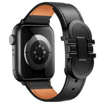 Cinturino per orologio in vera pelle con fibbia magnetica a doppia G., For Apple Watch 46mm / 49mm / 45mm / 44mm, For Apple Watch 42mm / 41mm / 40mm / 38mm