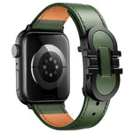 Cinturino per orologio in vera pelle con fibbia magnetica a doppia G., For Apple Watch 46mm / 49mm / 45mm / 44mm, For Apple Watch 42mm / 41mm / 40mm / 38mm