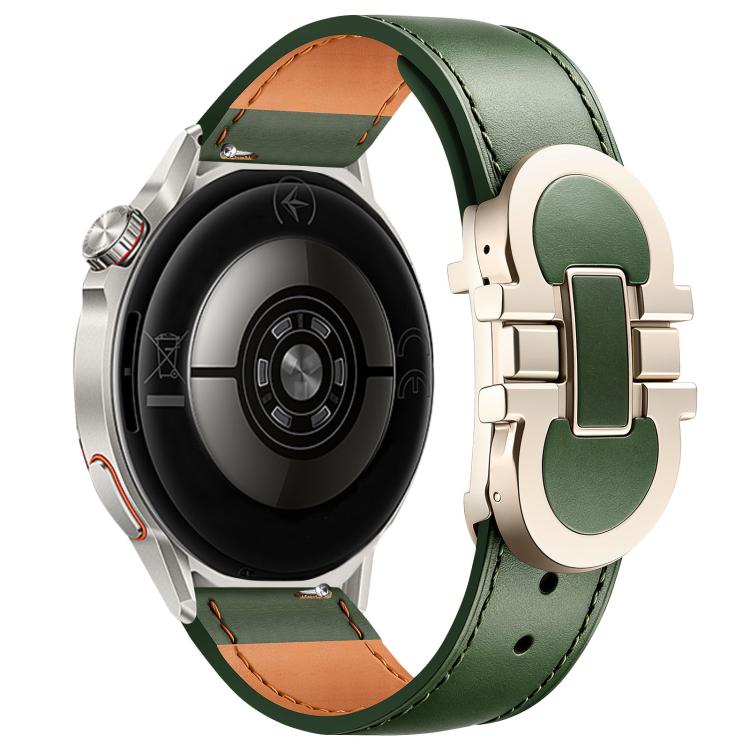 Cinturino per orologio in vera pelle con fibbia magnetica a doppia G., 18mm, 20mm