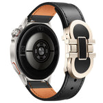 Cinturino per orologio in vera pelle con fibbia magnetica a doppia G., 18mm, 20mm