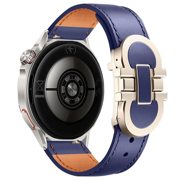 Cinturino per orologio in vera pelle con fibbia magnetica a doppia G., 18mm, 20mm