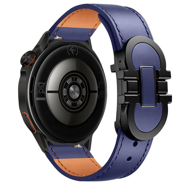 Cinturino per orologio in vera pelle con fibbia magnetica a doppia G., 18mm, 20mm