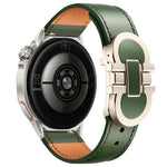 Cinturino per orologio in vera pelle con fibbia magnetica a doppia G., 22mm