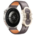 Cinturino per orologio in vera pelle con fibbia magnetica a doppia G., 22mm
