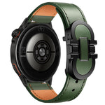 Cinturino per orologio in vera pelle con fibbia magnetica a doppia G., 22mm