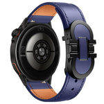 Cinturino per orologio in vera pelle con fibbia magnetica a doppia G., 22mm