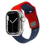 Cinturino per orologio in silicone con fibbia a chiodo rovesciata a trama irregolare., For Apple Watch 46mm / 49mm / 45mm / 44mm