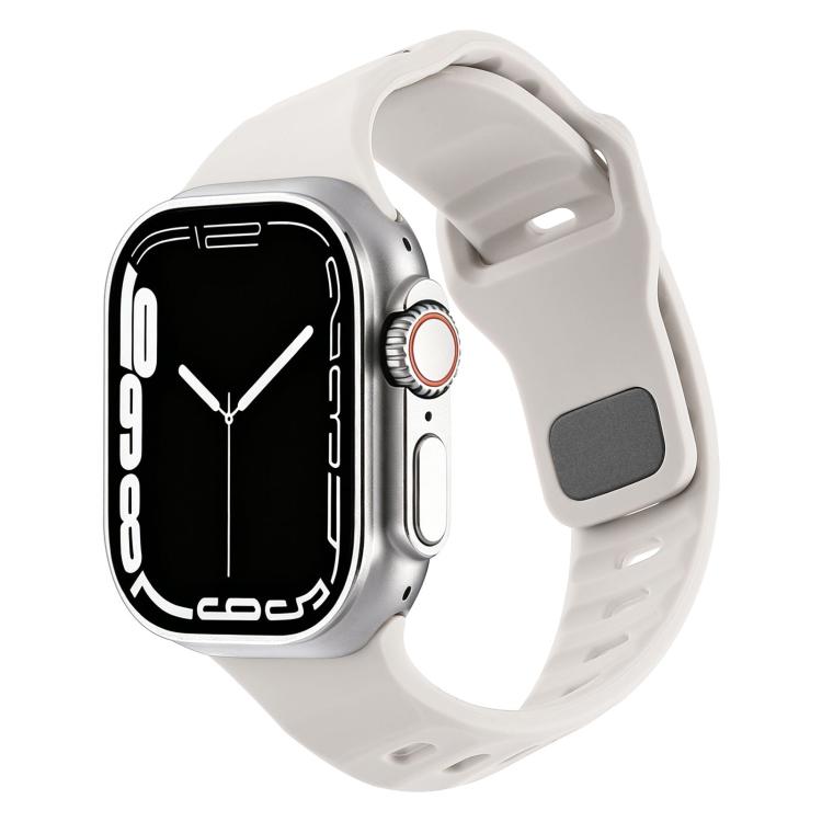 Cinturino per orologio in silicone con fibbia a chiodo rovesciata a trama irregolare., For Apple Watch 46mm / 49mm / 45mm / 44mm