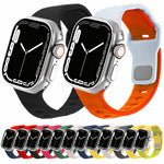 Cinturino per orologio in silicone con fibbia a chiodo rovesciata a trama irregolare., For Apple Watch 42mm / 41mm / 40mm / 38mm