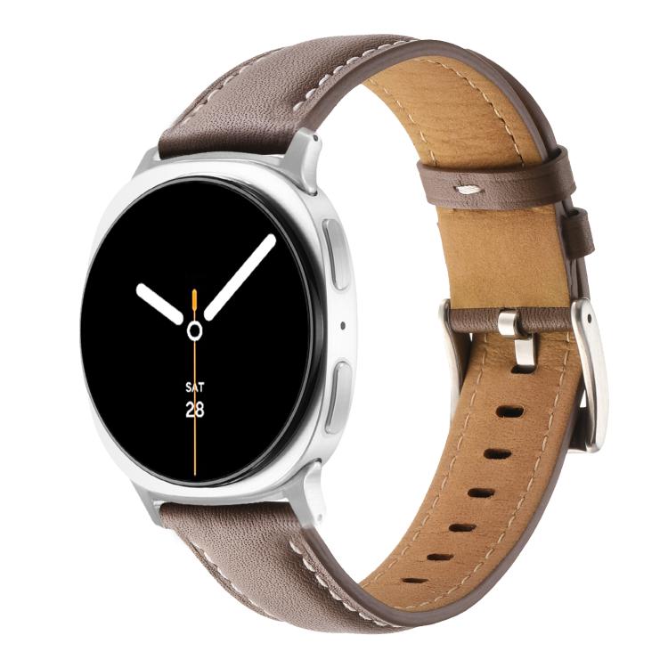 Cinturino per orologio in vera pelle con punta affusolata, For Samsung Galaxy Watch8 / Watch8 Classic
