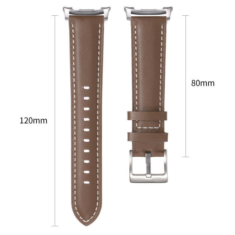 Cinturino per orologio in vera pelle con punta affusolata, For Samsung Galaxy Watch8 / Watch8 Classic