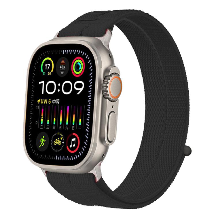 Cinturino per orologio con inserti in metallo e cuciture in nylon, realizzato con filato di piuma., For Apple Watch 46mm / 49mm / 45mm / 44mm, For Apple Watch 42mm / 41mm / 40mm / 38mm