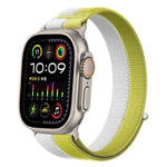 Cinturino per orologio con inserti in metallo e cuciture in nylon, realizzato con filato di piuma., For Apple Watch 46mm / 49mm / 45mm / 44mm, For Apple Watch 42mm / 41mm / 40mm / 38mm