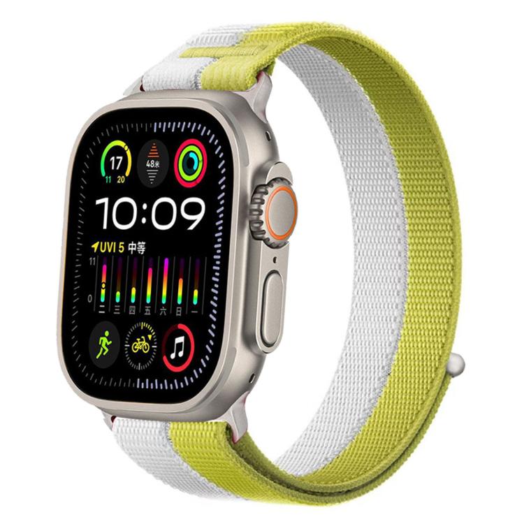 Cinturino per orologio con inserti in metallo e cuciture in nylon, realizzato con filato di piuma., For Apple Watch 46mm / 49mm / 45mm / 44mm, For Apple Watch 42mm / 41mm / 40mm / 38mm
