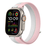 Cinturino per orologio con inserti in metallo e cuciture in nylon, realizzato con filato di piuma., For Apple Watch 46mm / 49mm / 45mm / 44mm, For Apple Watch 42mm / 41mm / 40mm / 38mm