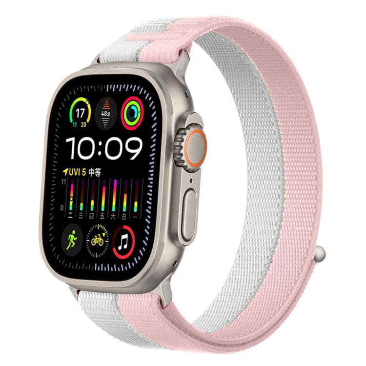 Cinturino per orologio con inserti in metallo e cuciture in nylon, realizzato con filato di piuma., For Apple Watch 46mm / 49mm / 45mm / 44mm, For Apple Watch 42mm / 41mm / 40mm / 38mm