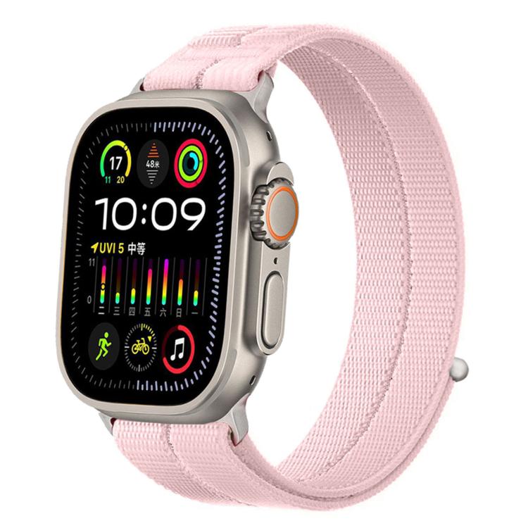 Cinturino per orologio con inserti in metallo e cuciture in nylon, realizzato con filato di piuma., For Apple Watch 46mm / 49mm / 45mm / 44mm, For Apple Watch 42mm / 41mm / 40mm / 38mm