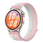 Cinturino per orologio in nylon con passanti cuciti a mano e filo di piuma., 22mm, 20mm