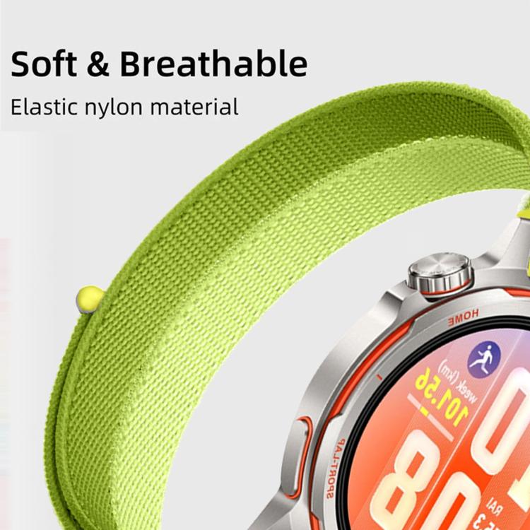 Cinturino per orologio in nylon con passanti cuciti a mano e filo di piuma., 22mm, 20mm