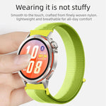 Cinturino per orologio in nylon con passanti cuciti a mano e filo di piuma., 22mm, 20mm