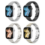 Cinturino per orologio in acciaio inossidabile con fibbia pieghevole a farfalla sottile color melanzana e bambù., For Apple Watch 46mm / 49mm / 45mm / 44mm, For Apple Watch 42mm / 41mm / 40mm / 38mm