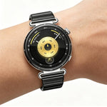 Cinturino per orologio in acciaio inossidabile con fibbia pieghevole a farfalla sottile color melanzana e bambù., For OPPO Watch X3 Mini