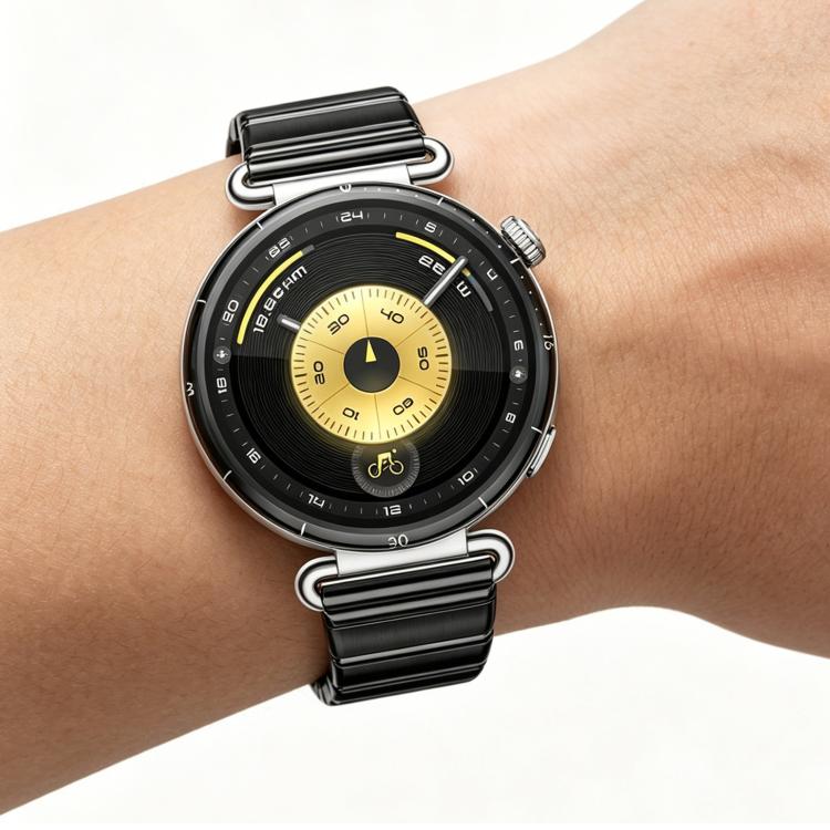 Cinturino per orologio in acciaio inossidabile con fibbia pieghevole a farfalla sottile color melanzana e bambù., For OPPO Watch X3 Mini