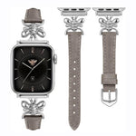 Cinturino per orologio in pelle vegana con piccola ape in metallo., For Apple Watch 46mm / 49mm / 45mm / 44mm, For Apple Watch 42mm / 41mm / 40mm / 38mm
