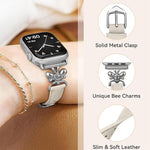 Cinturino per orologio in pelle vegana con piccola ape in metallo., For Apple Watch 46mm / 49mm / 45mm / 44mm, For Apple Watch 42mm / 41mm / 40mm / 38mm