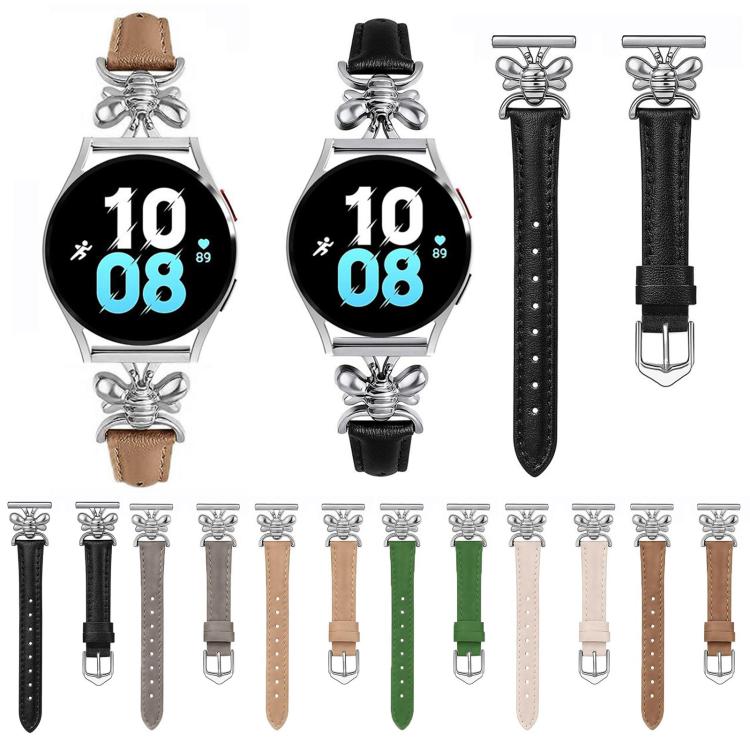Cinturino per orologio in pelle vegana con piccola ape in metallo., 20mm
