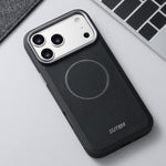 Custodia per telefono Suteni G8 con texture a triangolo magnetico e retro in ecopelle vegana., For iPhone 17 Pro Max, For iPhone 17 Pro, For iPhone 17, For iPhone 16 Pro Max, For iPhone 16 Pro, For iPhone 16, For iPhone 15 Pro Max, For iPhone 15 Pro