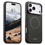 Custodia per telefono Suteni G8 con texture a triangolo magnetico e retro in ecopelle vegana., For iPhone 17 Pro Max, For iPhone 17 Pro, For iPhone 17, For iPhone 16 Pro Max, For iPhone 16 Pro, For iPhone 16, For iPhone 15 Pro Max, For iPhone 15 Pro