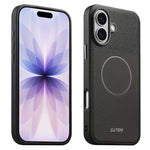 Custodia per telefono Suteni G8 con texture a triangolo magnetico e retro in ecopelle vegana., For iPhone 17 Pro Max, For iPhone 17 Pro, For iPhone 17, For iPhone 16 Pro Max, For iPhone 16 Pro, For iPhone 16, For iPhone 15 Pro Max, For iPhone 15 Pro
