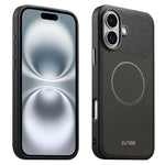 Custodia per telefono Suteni G8 con texture a triangolo magnetico e retro in ecopelle vegana., For iPhone 17 Pro Max, For iPhone 17 Pro, For iPhone 17, For iPhone 16 Pro Max, For iPhone 16 Pro, For iPhone 16, For iPhone 15 Pro Max, For iPhone 15 Pro