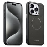 Custodia per telefono Suteni G8 con texture a triangolo magnetico e retro in ecopelle vegana., For iPhone 17 Pro Max, For iPhone 17 Pro, For iPhone 17, For iPhone 16 Pro Max, For iPhone 16 Pro, For iPhone 16, For iPhone 15 Pro Max, For iPhone 15 Pro