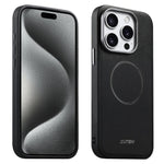 Custodia per telefono Suteni G8 con texture a triangolo magnetico e retro in ecopelle vegana., For iPhone 17 Pro Max, For iPhone 17 Pro, For iPhone 17, For iPhone 16 Pro Max, For iPhone 16 Pro, For iPhone 16, For iPhone 15 Pro Max, For iPhone 15 Pro