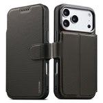 Custodia per telefono Suteni Q09 con portafoglio magnetico staccabile 2 in 1 in pelle vegana con texture triangolare., For iPhone 17 Pro Max, For iPhone 17 Pro, For iPhone 17, For iPhone 16 Pro Max, For iPhone 16 Pro, For iPhone 16, For iPhone 15 Pro M...