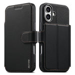 Custodia per telefono Suteni Q09 con portafoglio magnetico staccabile 2 in 1 in pelle vegana con texture triangolare., For iPhone 17 Pro Max, For iPhone 17 Pro, For iPhone 17, For iPhone 16 Pro Max, For iPhone 16 Pro, For iPhone 16, For iPhone 15 Pro M...