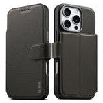 Custodia per telefono Suteni Q09 con portafoglio magnetico staccabile 2 in 1 in pelle vegana con texture triangolare., For iPhone 17 Pro Max, For iPhone 17 Pro, For iPhone 17, For iPhone 16 Pro Max, For iPhone 16 Pro, For iPhone 16, For iPhone 15 Pro M...