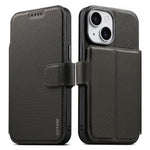 Custodia per telefono Suteni Q09 con portafoglio magnetico staccabile 2 in 1 in pelle vegana con texture triangolare., For iPhone 15, For iPhone 14 Pro, For iPhone 14 Pro Max, For iPhone 14 / 13