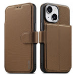 Custodia per telefono Suteni Q09 con portafoglio magnetico staccabile 2 in 1 in pelle vegana con texture triangolare., For iPhone 15, For iPhone 14 Pro, For iPhone 14 Pro Max, For iPhone 14 / 13