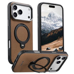 Custodia per telefono Suteni G7 con supporto magnetico a rotazione a 360° e retro in similpelle vegana con texture triangolare., For iPhone 17 Pro Max, For iPhone 17 Pro, For iPhone 17, For iPhone 16 Pro Max, For iPhone 16 Pro, For iPhone 16           ...