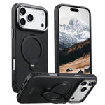 Custodia per telefono Suteni G7 con supporto magnetico a rotazione a 360° e retro in similpelle vegana con texture triangolare., For iPhone 17 Pro Max, For iPhone 17 Pro, For iPhone 17, For iPhone 16 Pro Max, For iPhone 16 Pro, For iPhone 16           ...