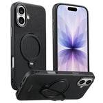 Custodia per telefono Suteni G7 con supporto magnetico a rotazione a 360° e retro in similpelle vegana con texture triangolare., For iPhone 17 Pro Max, For iPhone 17 Pro, For iPhone 17, For iPhone 16 Pro Max, For iPhone 16 Pro, For iPhone 16           ...