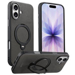 Custodia per telefono Suteni G7 con supporto magnetico a rotazione a 360° e retro in similpelle vegana con texture triangolare., For iPhone 17 Pro Max, For iPhone 17 Pro, For iPhone 17, For iPhone 16 Pro Max, For iPhone 16 Pro, For iPhone 16           ...