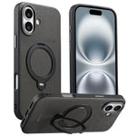Custodia per telefono Suteni G7 con supporto magnetico a rotazione a 360° e retro in similpelle vegana con texture triangolare., For iPhone 17 Pro Max, For iPhone 17 Pro, For iPhone 17, For iPhone 16 Pro Max, For iPhone 16 Pro, For iPhone 16           ...